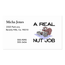 A Real Nut Job Squirrel Business Card