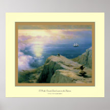 A Rocky Coastal Landscape~ Ivan Aivazovsky Poster