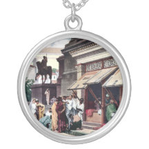 A Roman Street Scene Personalized Necklace