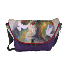 A Rose for His Bride Messenger Bags