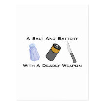 A Salt And Battery With A Deadly Weapon Post Cards