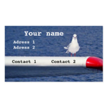A seagull on an aeroplane - business-card business card template