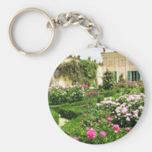 A Serene Formal Rose Garden Keychains