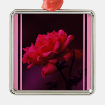A Single Red Rose Ornament