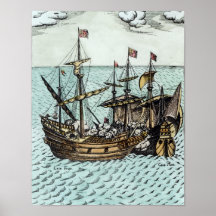 A Spanish Treasure Ship Print