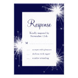 A Sparkler Wedding RSVP (blue) Custom Invitation