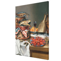 A Still Life of a Fish, Trout and Baby Lobsters, 1 canvas prints