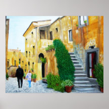 A Stroll With Papa in Italy Posters