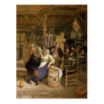 A Tavern Interior with Card Players postcards