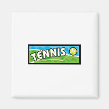 A Tennis Logo Refrigerator Magnet