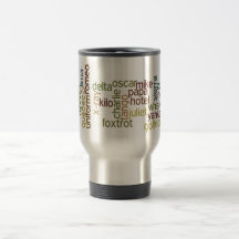 A Through Z Phonetic Alphabet Telephony (Wordle) Coffee Mugs