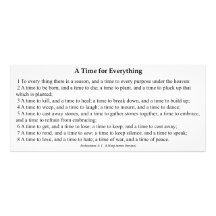 A Time for Everything Prayer Card Full Colour Rack Card