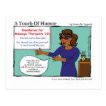 "A Touch of Humour" Massage Therapists Boundaries Postcard