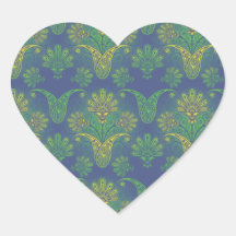 a touch of peacock damask design 2.ai sticker