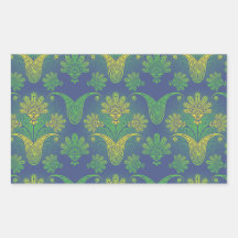 a touch of peacock damask design 2.ai rectangle sticker