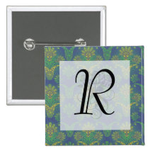 a touch of peacock damask design 2 button