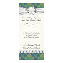 a touch of peacock damask design 2 personalised announcements