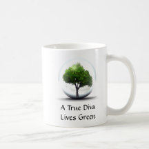 A True Diva Lives Green Mugs