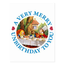 A VERY MERRY UNBIRTHDAY TO YOU POST CARD