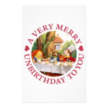 A Very Merry Unbirthday To  You! Personalized Stationery