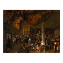 A Village Wedding Feast with Revellers postcards