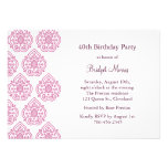 A Vintage Damask Birthday Invitation