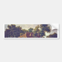 A Watermill. [1] By Meindert Hobbema (Best Quality Bumper Sticker