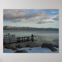 a winter lake tahoe poster