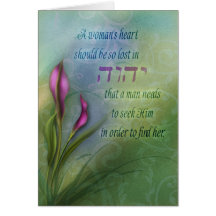 A Womans Heart - Calla Lily Greeting Card