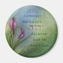 A Womans Heart - Calla Lily Magnets