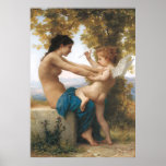 A Young Girl Defending Herself against Eros. 1880 Print