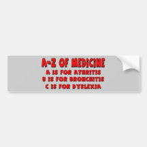A-Z of Dyslexia Bumper Sticker