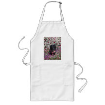 Abby in Flowers – Black Lab Dog Apron