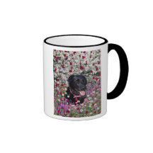 Abby in Flowers – Black Lab Dog Mug