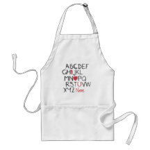 ABC I Heart You Personalised Aprons