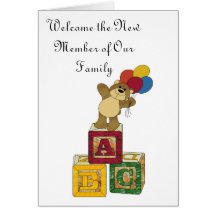 ABC, Welcome the New Member of Our Family Card