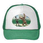 ABE LINCOLN: SASQUATCH HUNTER - Funny Bigfoot Logo Mesh Hats