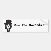 Abe The RockStar Bumper Sticker