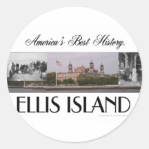 ABH Ellis Island Round Sticker