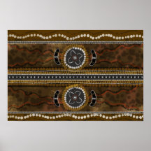 Aboriginal Art Canvas - women food gathering Print