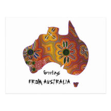 Aboriginal artwork postcard