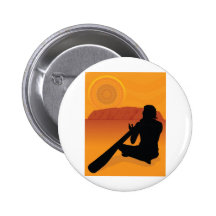 Aboriginal Silhouette Pinback Button