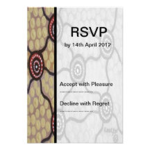 Aboriginal Wedding RSVP Tribal Land Invite