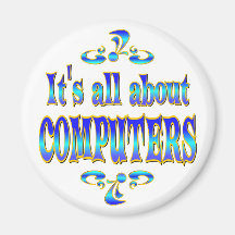 ABOUT COMPUTERS FRIDGE MAGNET