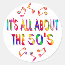 About the 50s round sticker