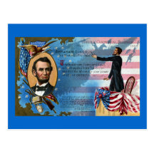Abraham Lincoln Giving Gettysburg Address Post Card