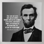 Abraham Lincoln Quote - Gettysburg Address Print