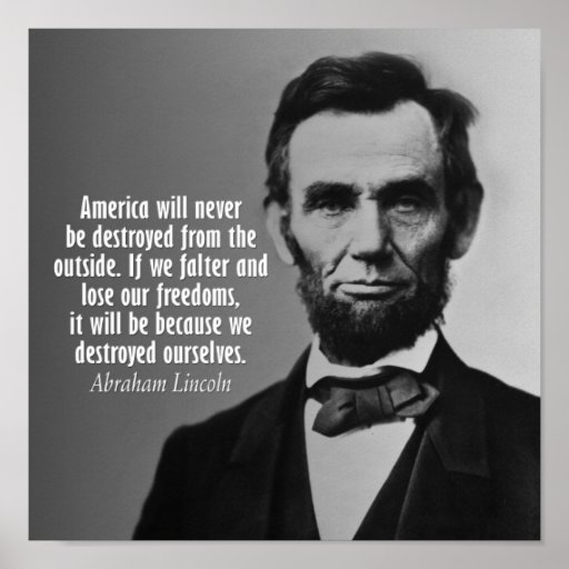Abraham Lincoln Quote on Freedom Poster