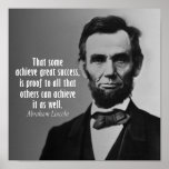 Abraham Lincoln Quote on Success Posters