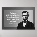 Abraham Lincoln Quote on Success Print